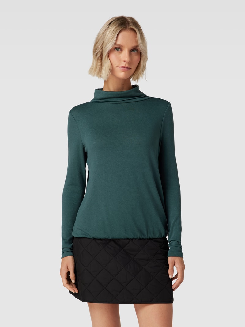 Longsleeve mit Rollkragen Modell 'Seshine' in bottle