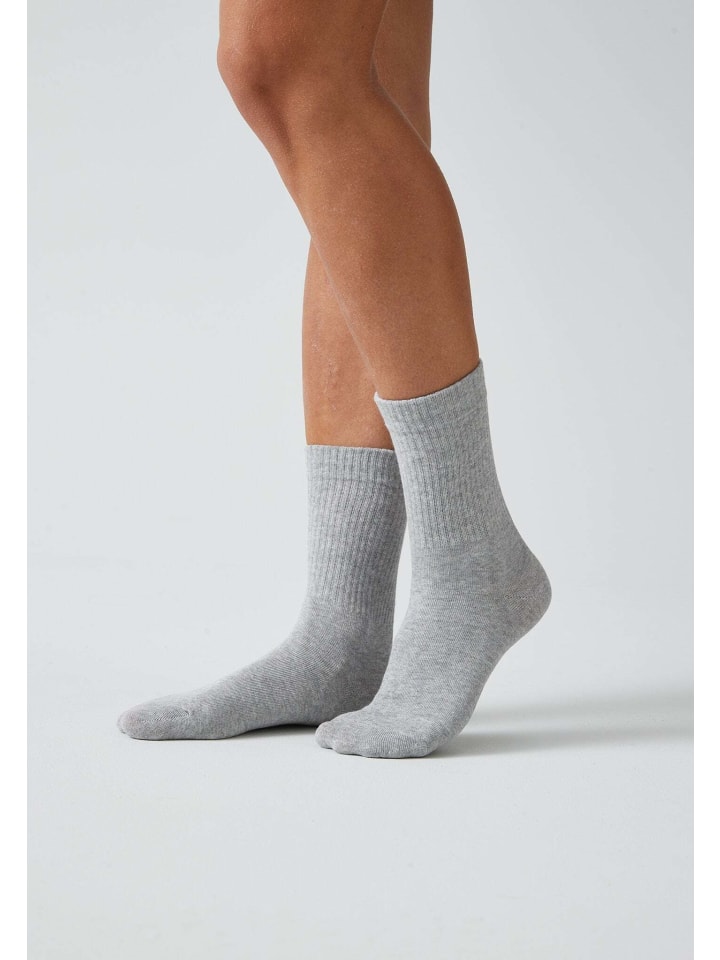 SNOCKS Tennissocken aus Bio-Baumwolle 4 Paar in Grau günstig kaufen