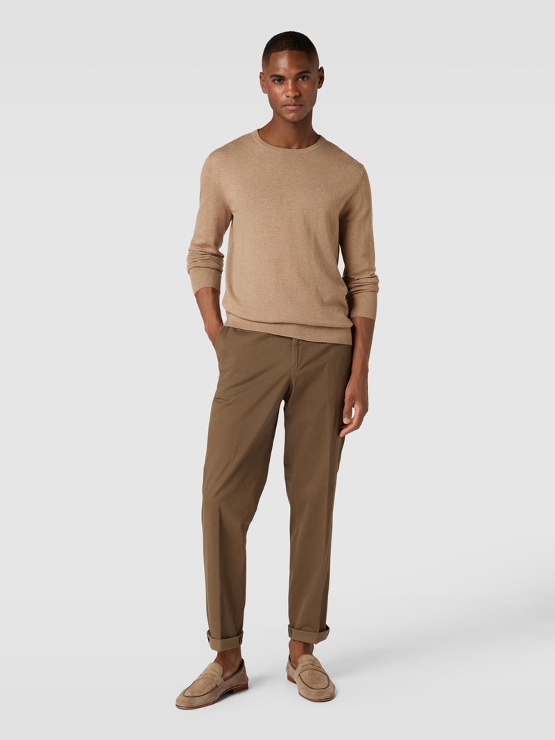 Regular Fit Chino mit Paspeltaschen Modell 'PEAKER' in hellbraun