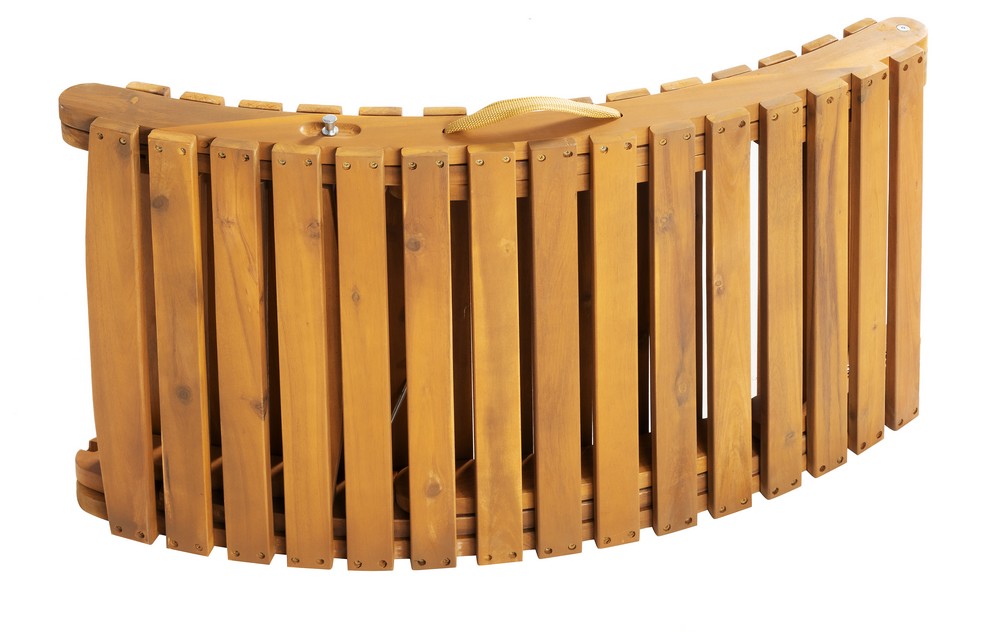 HC Garten & Freizeit Sonnenliege klappbar 2tlg. aus Akazienholz Sonnenliege mit Wende-Polsterauflage