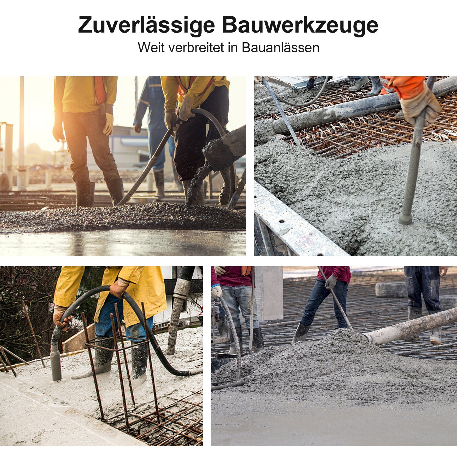 Clanmacy Rührwerk Betonrüttler Elektro 1.5m 220V Ø 35 mm Elektro 1000W Rüttelflasche