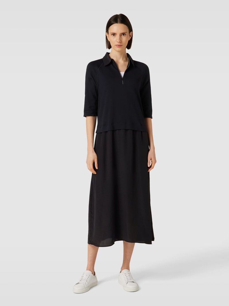 Midikleid im Stufen-Look in black