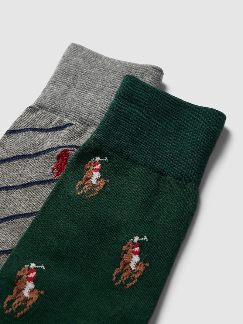 Socken im Allover-Look im 2er-Pack in grün