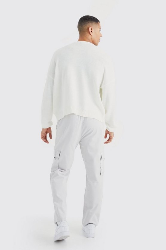 Lockere Cargo-Jogginghose mit elastischem Bund