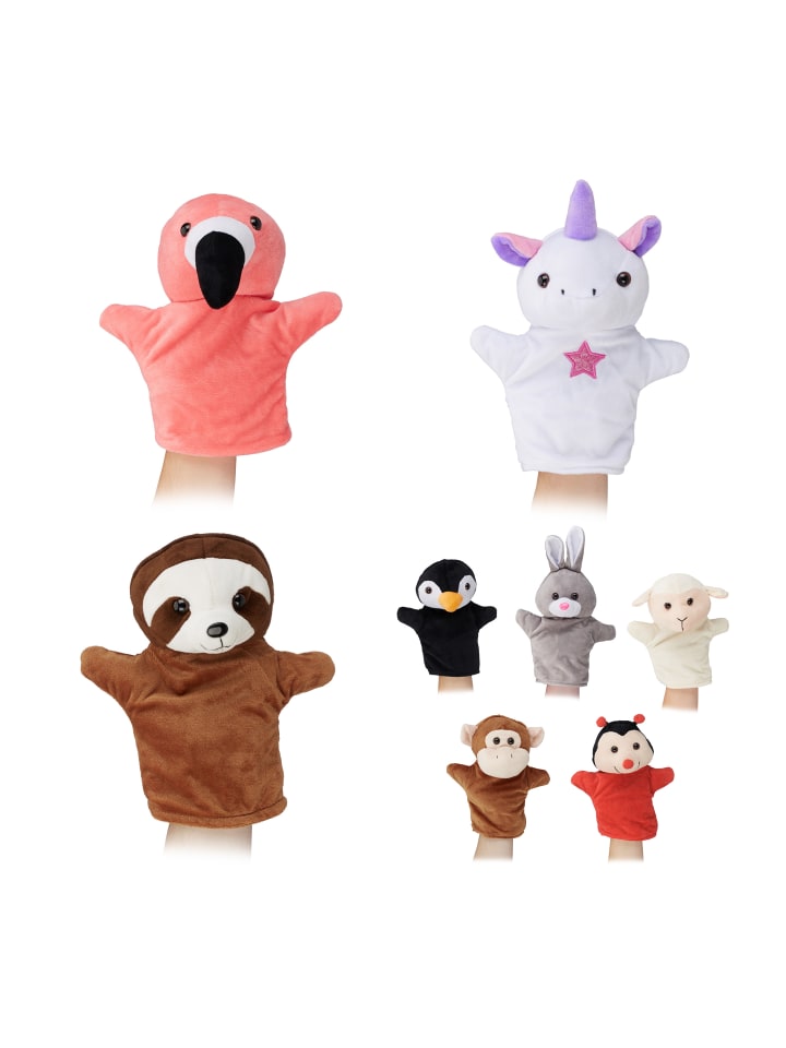 relaxdays Handpuppen 8er Set in Bunt günstig kaufen onesize
