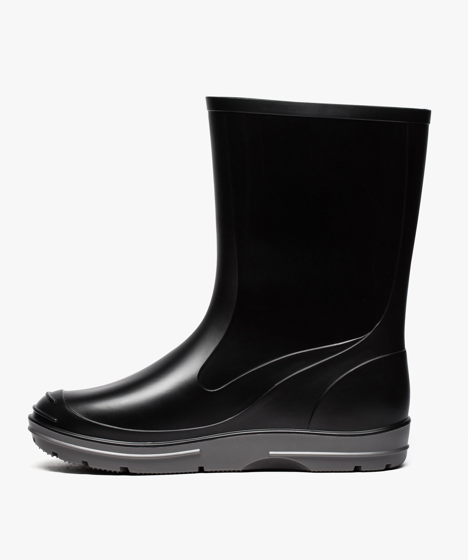 Bottes de pluie Garçon à semelle crantée contrastée noir | GEMO