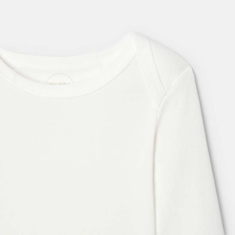Lot de 2 bodies à manches longues en coton blanc mixte Absorba