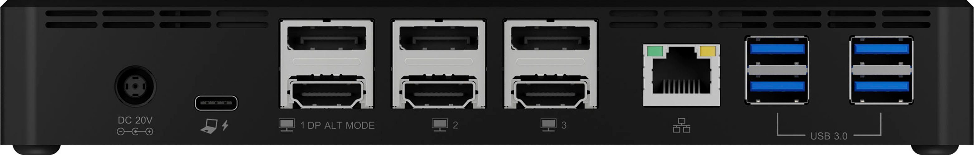 ICY BOX Laptop-Dockingstation ICY BOX USB Type-C DockingStation, mit dreifacher Videoausgabe