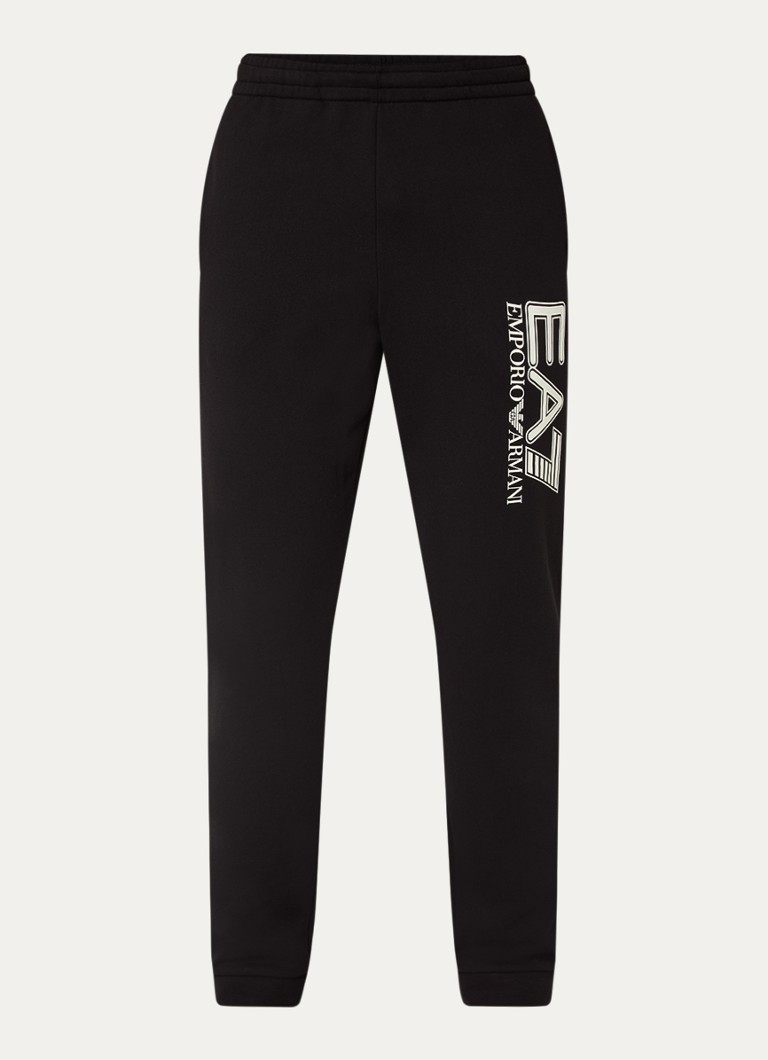 Emporio Armani Tapered fit jogging trousers with logo embroidery