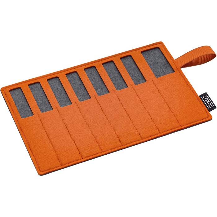 Felt Pouch Grey Orange
