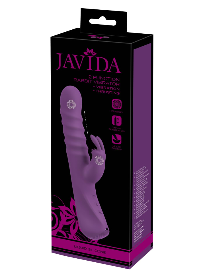 Javida Rabbitvibrator 2 Function Rabbit Vibrator in lila günstig kaufen 24 cm