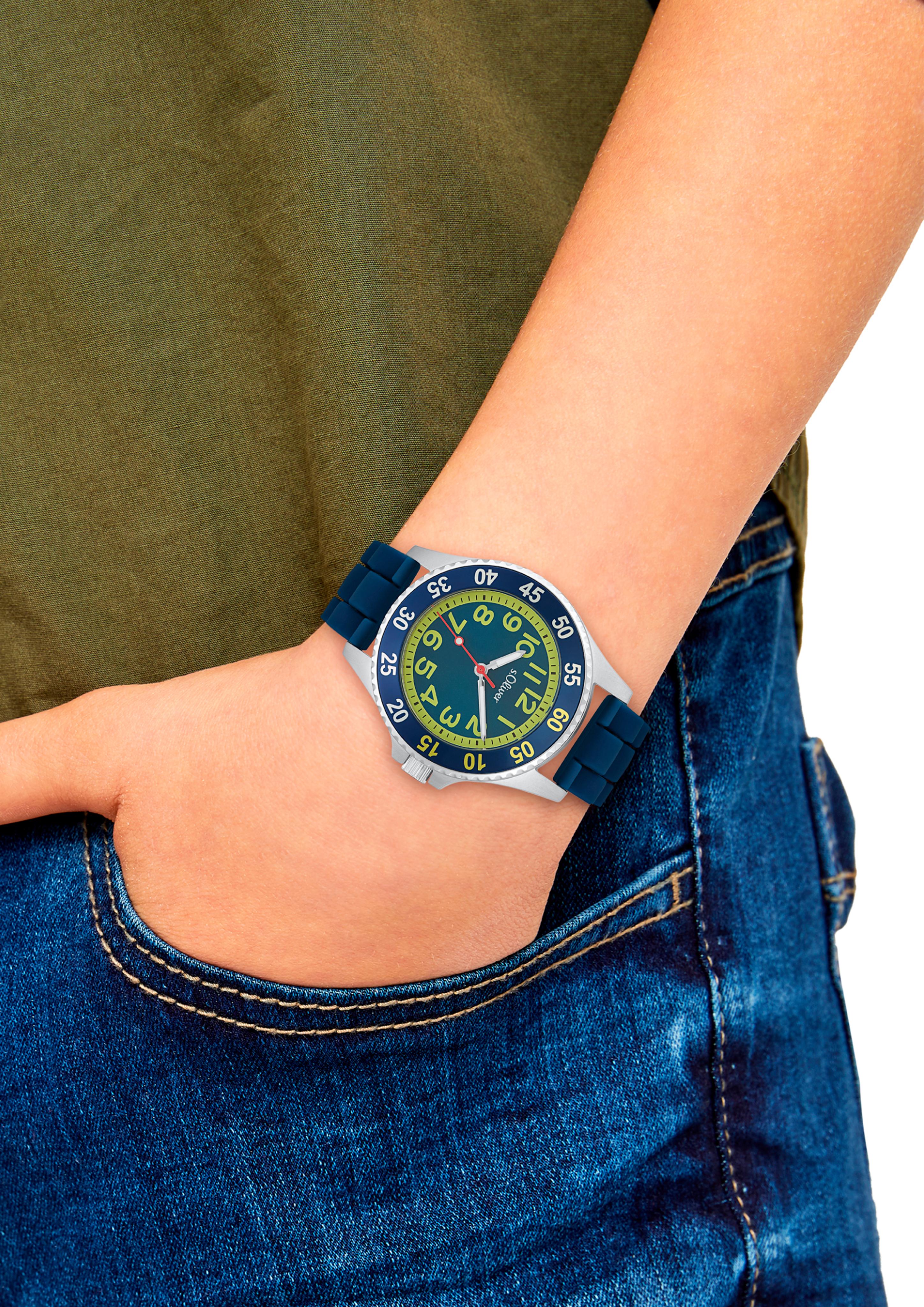 Edelstahluhr mit Silikonband  6006335-59B0