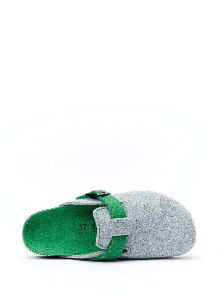 Mandel Clogs in Grau/ Grün günstig kaufen