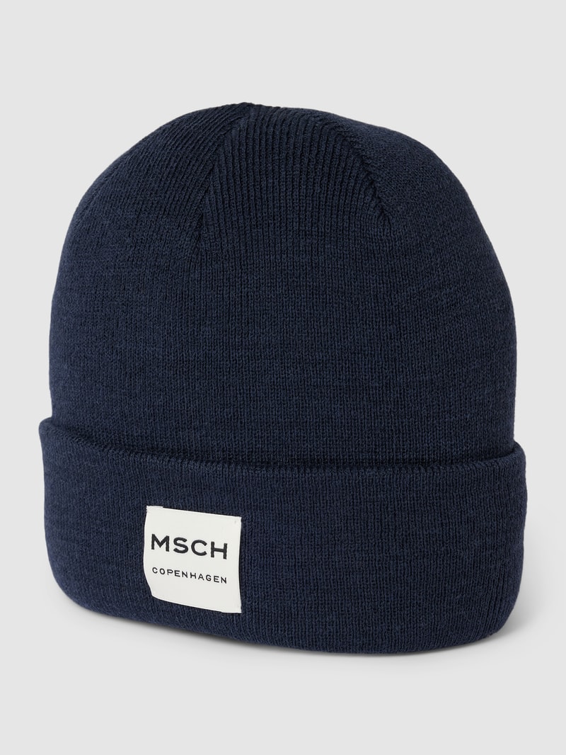 Beanie aus Woll-Mix Modell 'MOJO' in marineblau