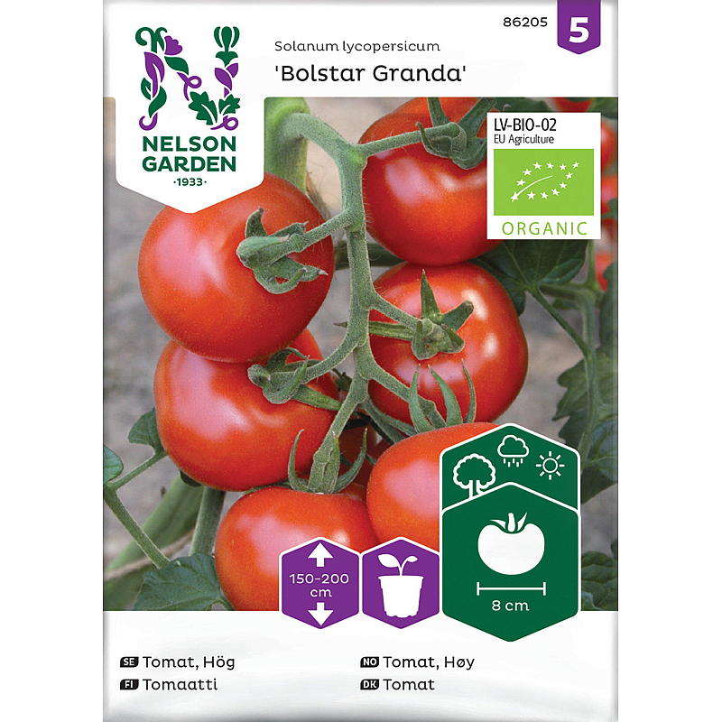 Nelson garden Frø Tomat Høy, Bolstar Granda, organic