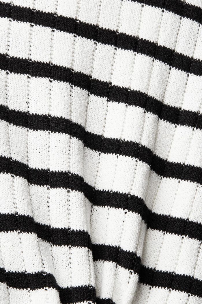 Hoodie im Streifenlook mit V-Ausschnitt