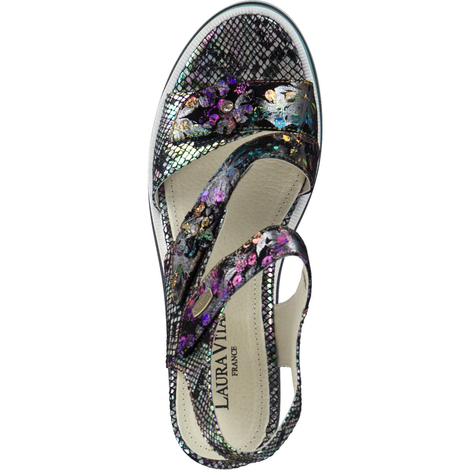 Laura Vita Dacddyo 07, Plateau-Sandaletten, Damen, noir multi