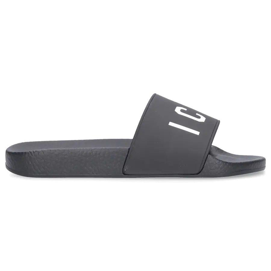 Dsquared2 - Badeschuhe ICON Gummi - schwarz
