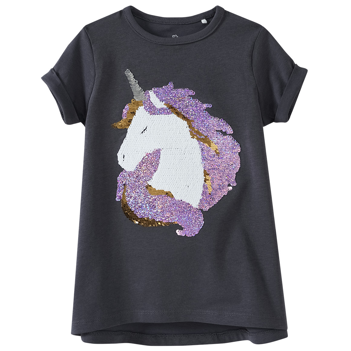 Mädchen T-Shirt mit Wendepailletten