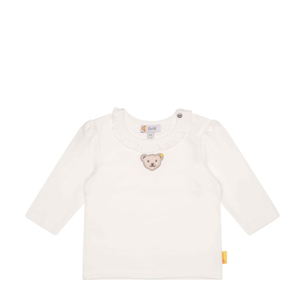 T-Shirt langarm, weiß für Mädchen