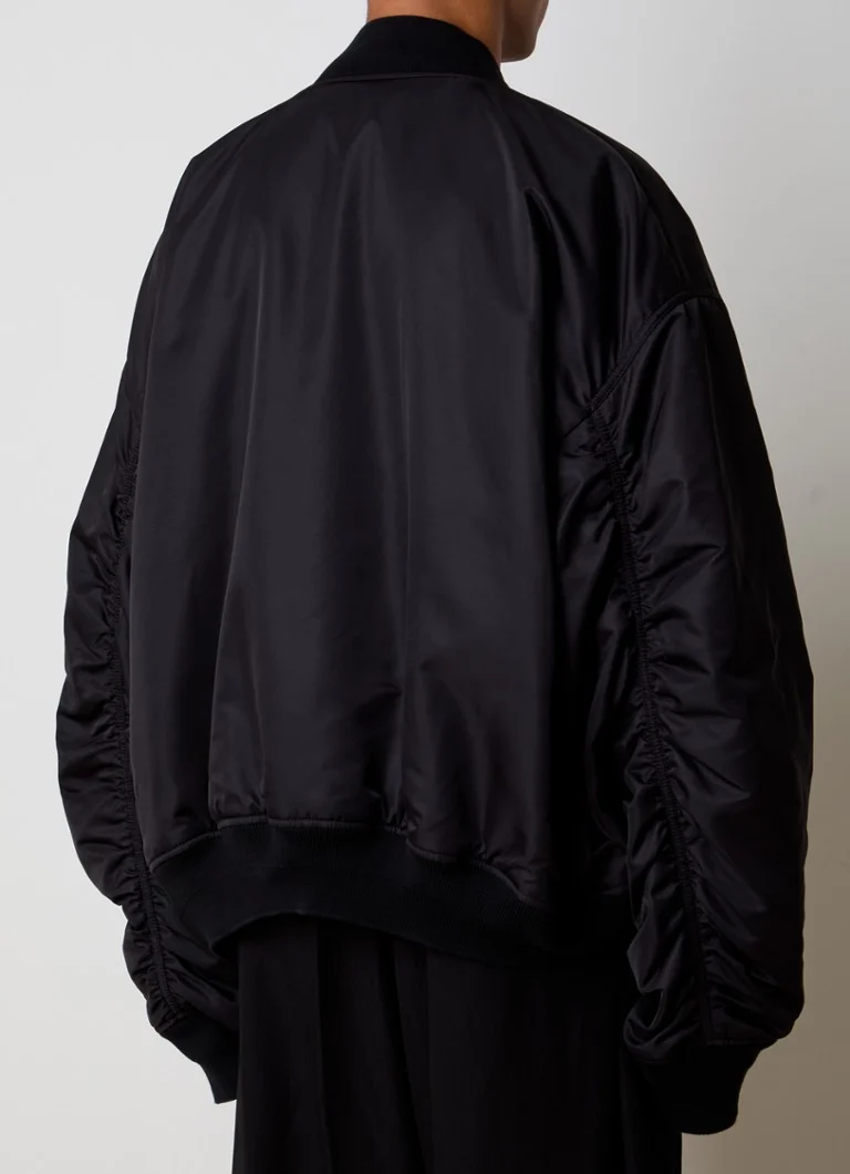 Giacca bomber oversize Balenciaga con logo ricamato