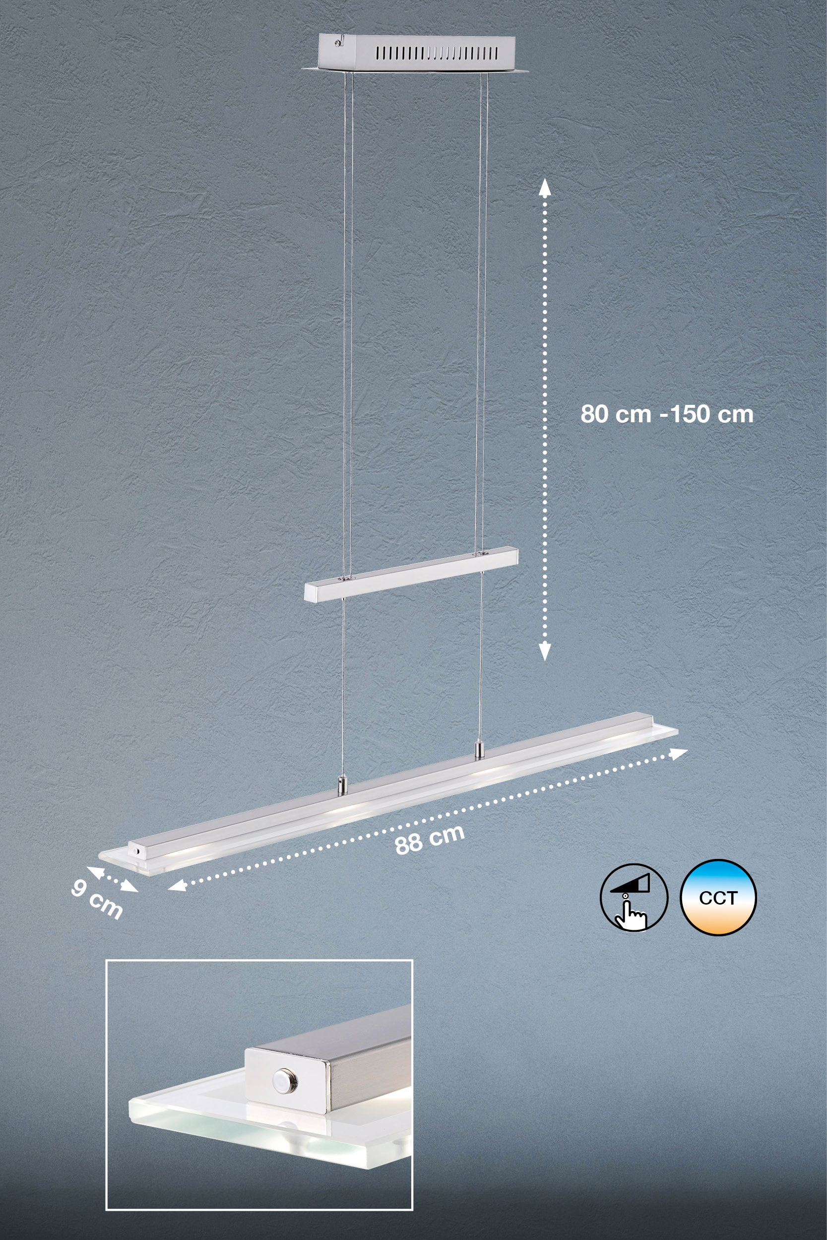 Fischer & HonselLED-Pendelleuchte 4flg