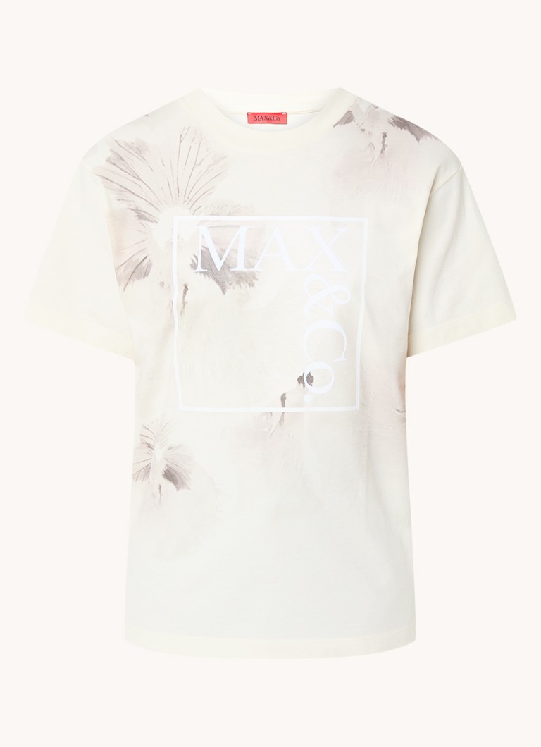 T-shirt Max & Co Teeflowers con logo stampato