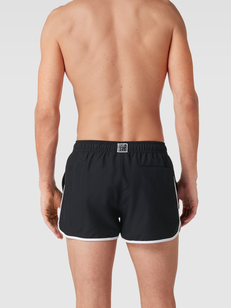 Badehose mit Tunnelzug Modell 'BORG RETRO' in schwarz