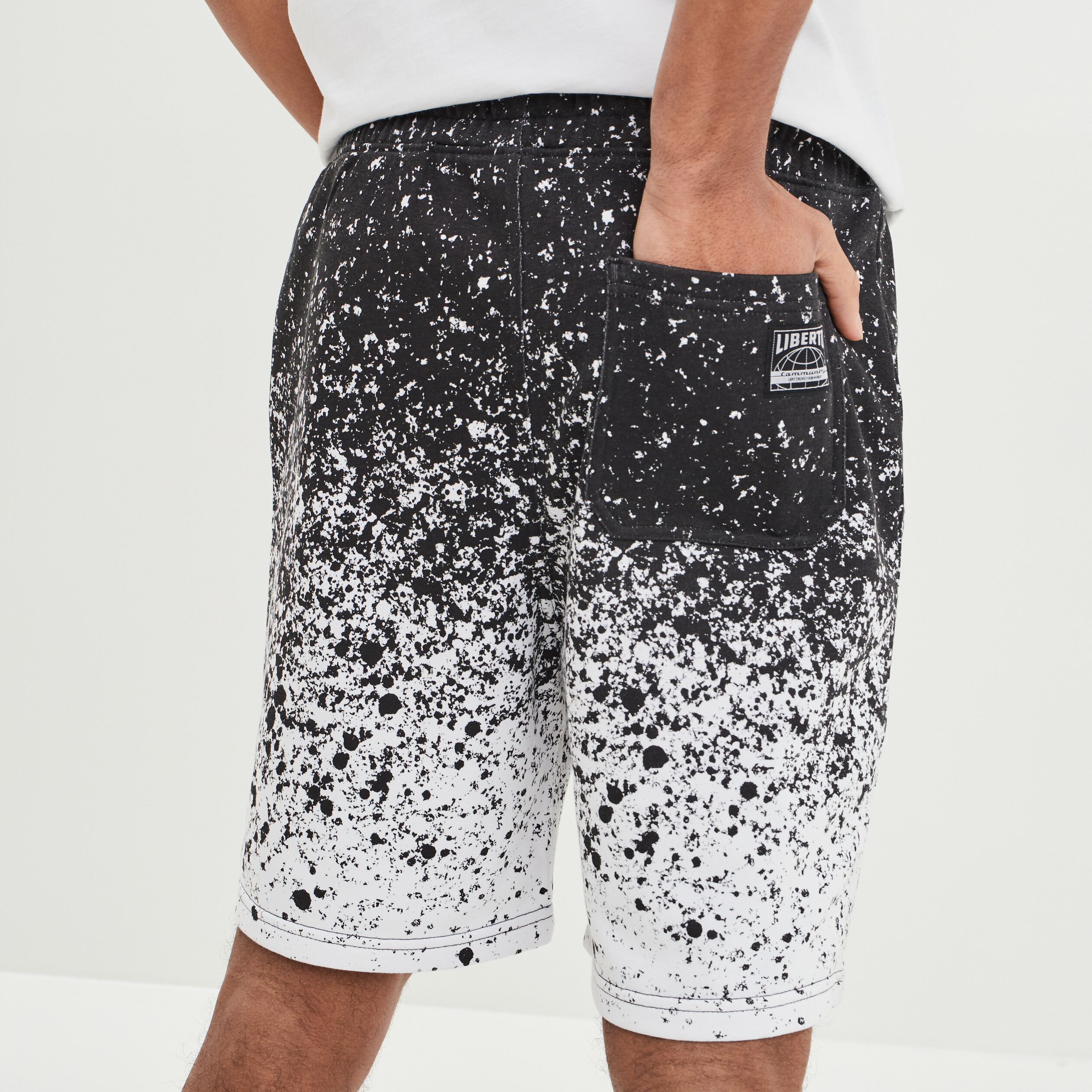 Jogging-Short droit à coulisse blanc homme | La Halle