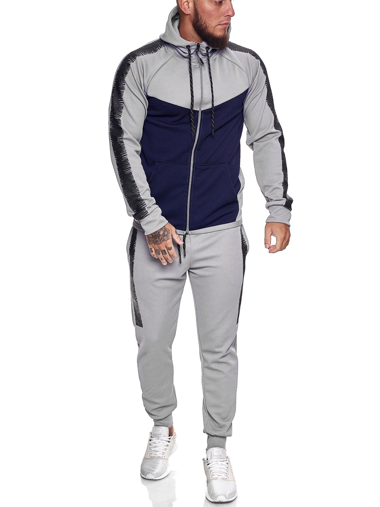 Code47 Jogginganzug Code47 Herren Jogginganzug Sportanzug Modell 1053 (Sportanzug Trainingsanzug Fitnessanzug, 2-tlg)