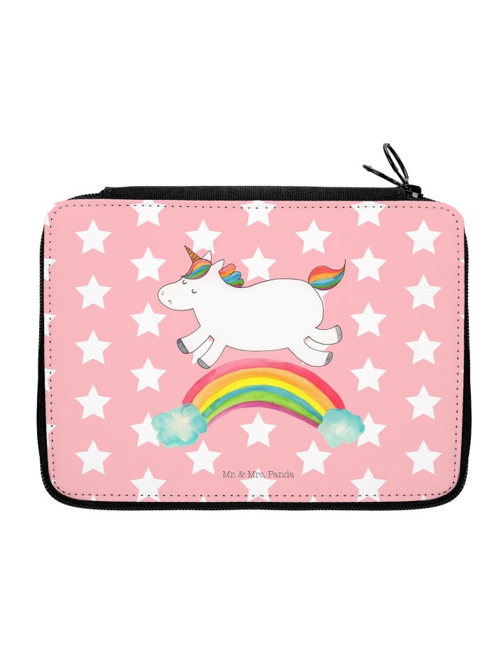 Mr. & Mrs. Panda Federmappe Einhorn Regenbogen ohne Spruch in Rot Pastell günstig kaufen onesize
