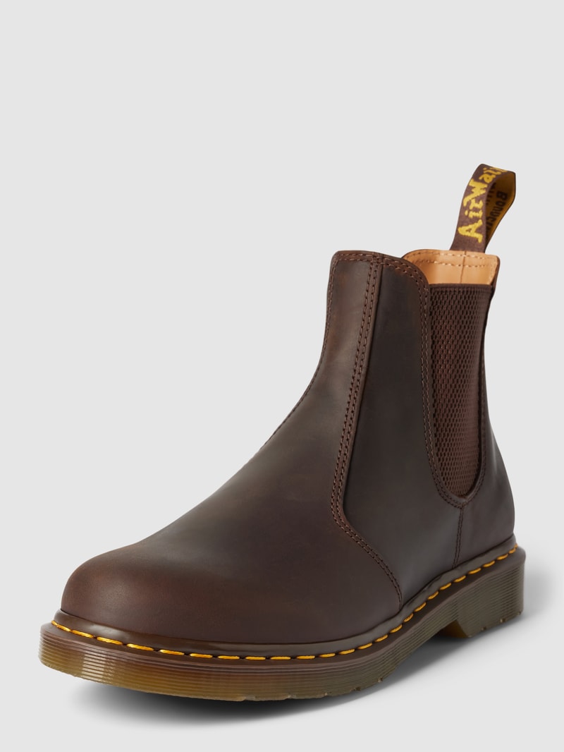 Chelsea Boots aus Leder in mittelbraun
