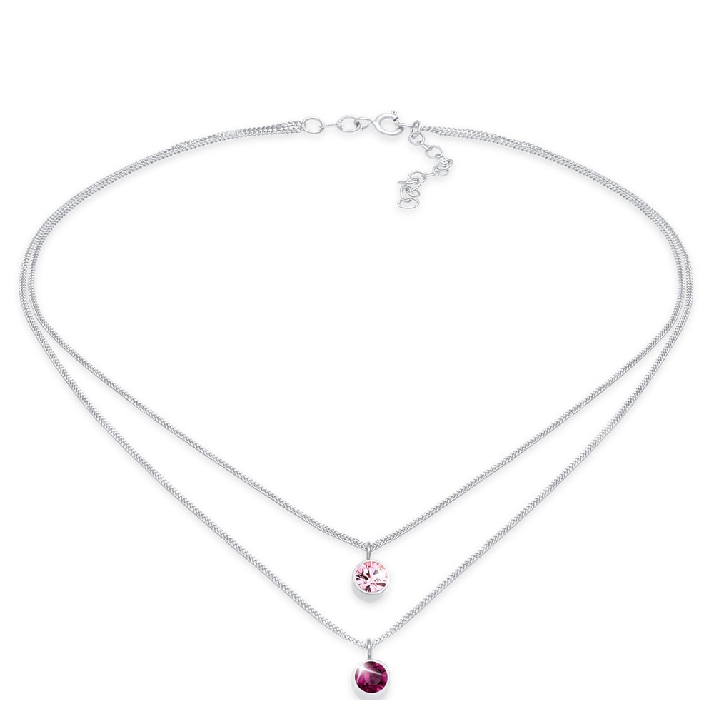 Elli Elli Collier Ronde de cristaux en argent sterling 925 collier