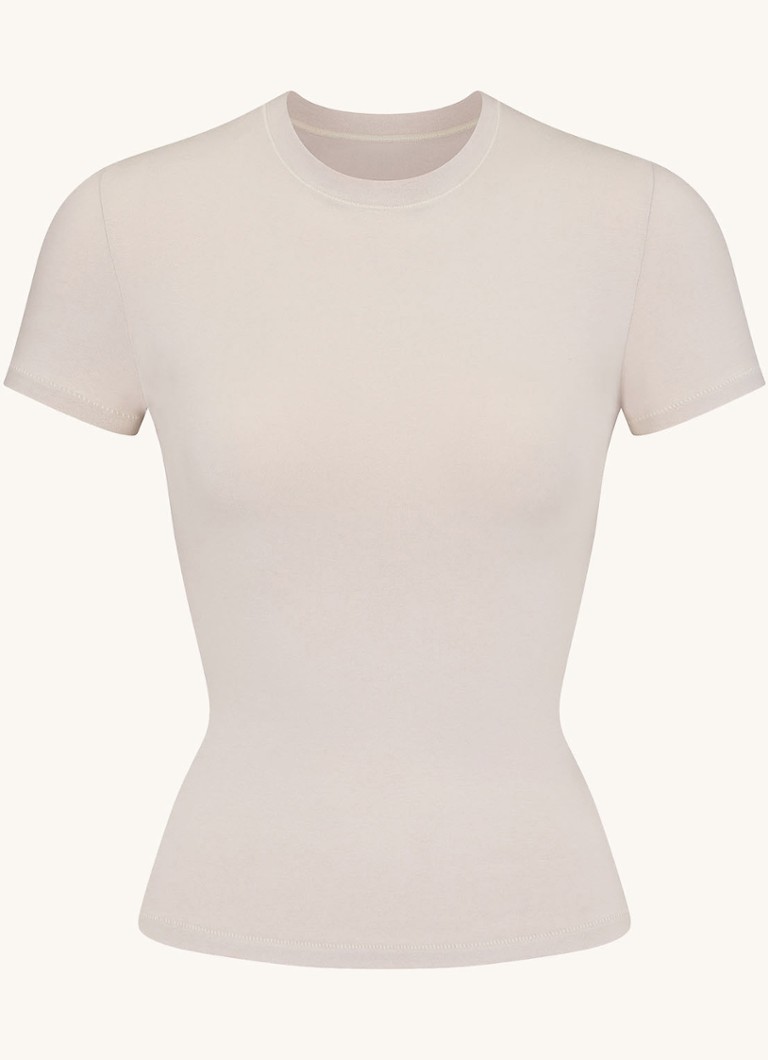 T-shirt girocollo in jersey di cotone SKIMS