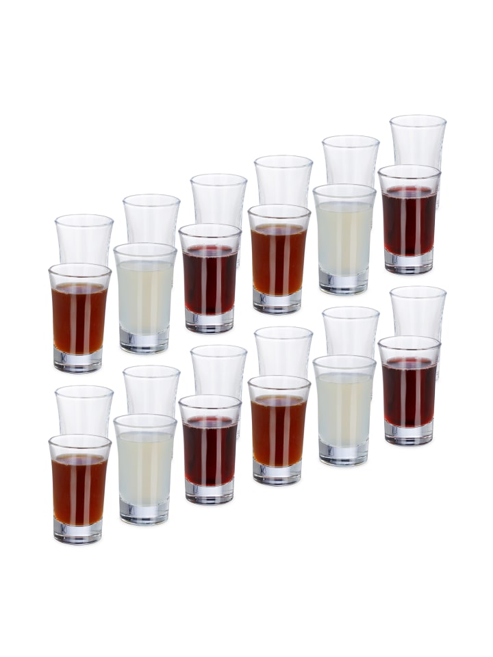 relaxdays 24x Schnapsglas in Transparent - 4 cl günstig kaufen onesize