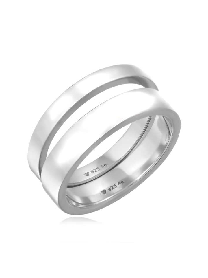 KUZZOI Ring 925 Sterling Silber in Silber günstig kaufen