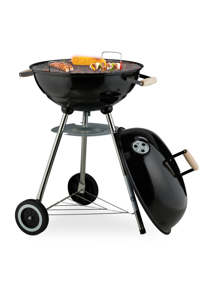 relaxdays Kugelgrill in Schwarz - Ø 44 cm günstig kaufen onesize