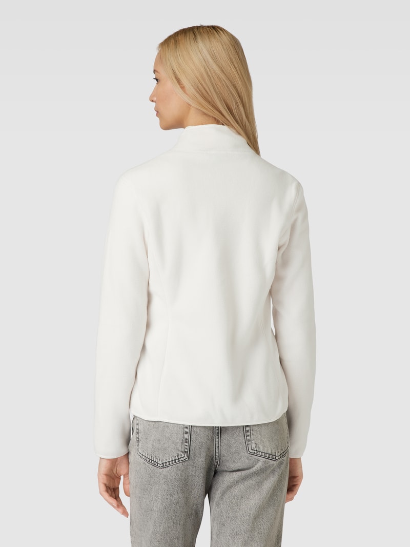 Fleecejacke mit Zweiwege-Reißverschluss in offwhite