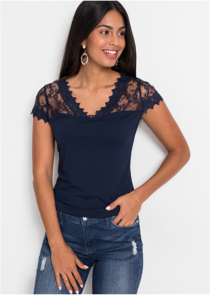 Shirt mit Spitze