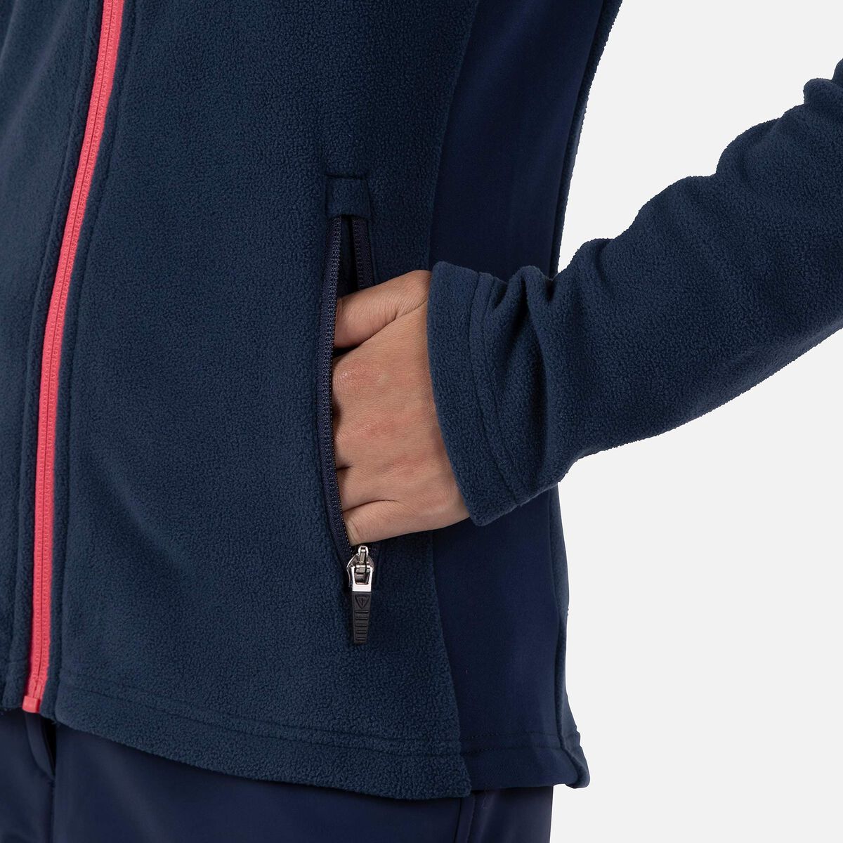 Damenfleecejacke mit durchgehendem Reißverschluss Strawpile