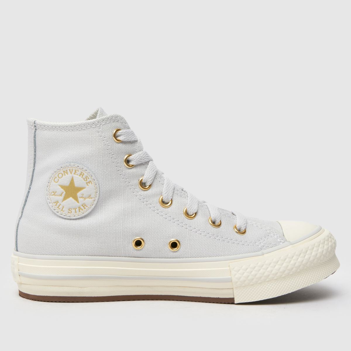 Converse grå All Star Hi Eva Lift Junior-sneakers