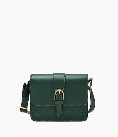 Fossil Medium Flap Crossbody Zoey Leder
