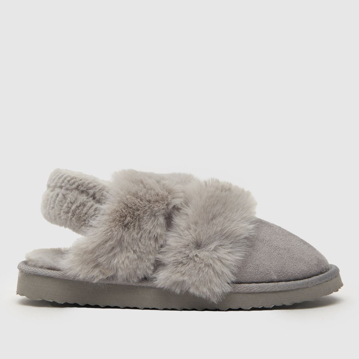 Schuh Harper szőrme öszvér papucs szürke színben