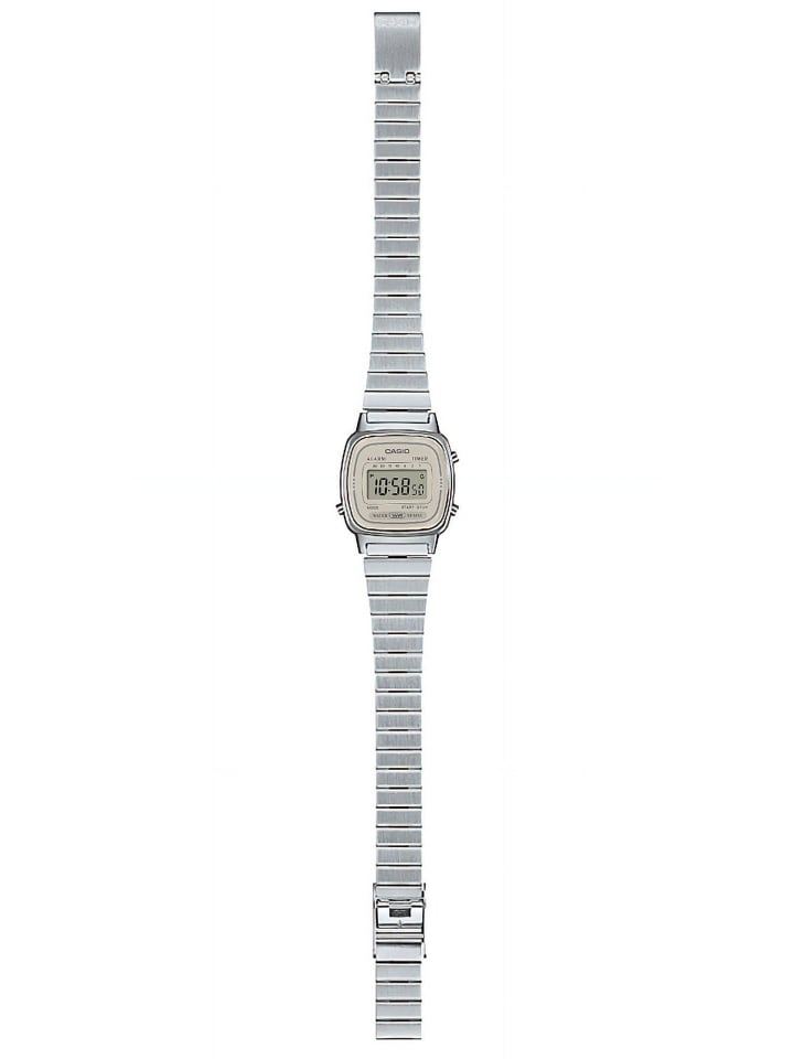 Casio Vintage Mini Damenuhr Digital Silberfarben/Hellbeige günstig kaufen onesize