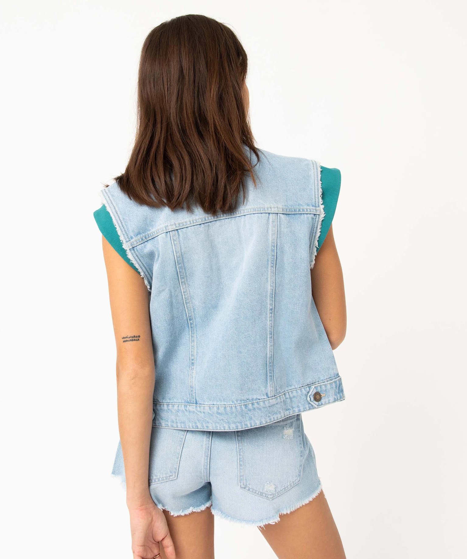 Veste femme sans manches en jean - Camps United bleach | GEMO