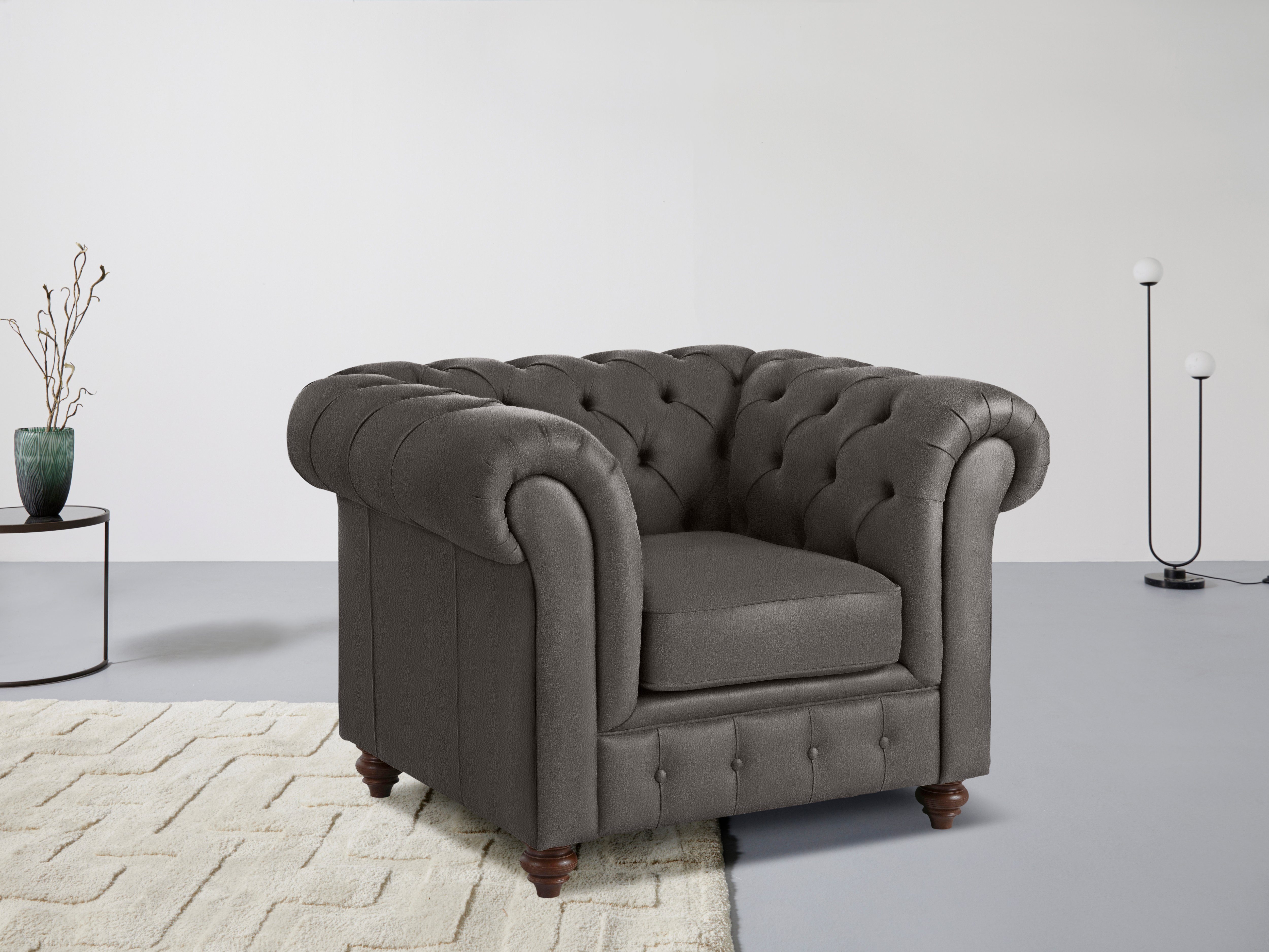 Home affaire Sessel Chesterfield, mit Knopfheftung, auch in Leder