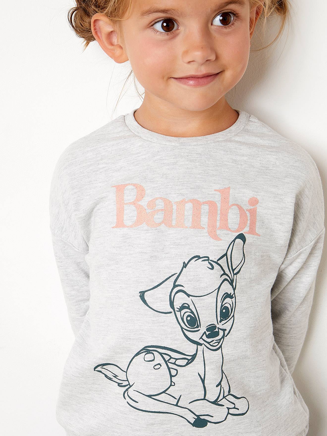 Disney Kinder Sweatshirt Disney BAMBI - hellgrau meliert