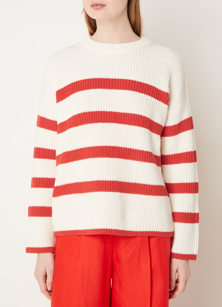 Sweter damski w paski z grubej dzianiny marki Bloomie Selected
