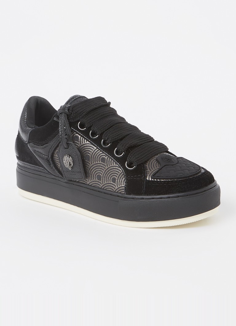 Teniși Kurt Geiger Southbank cu detalii din piele întoarsă