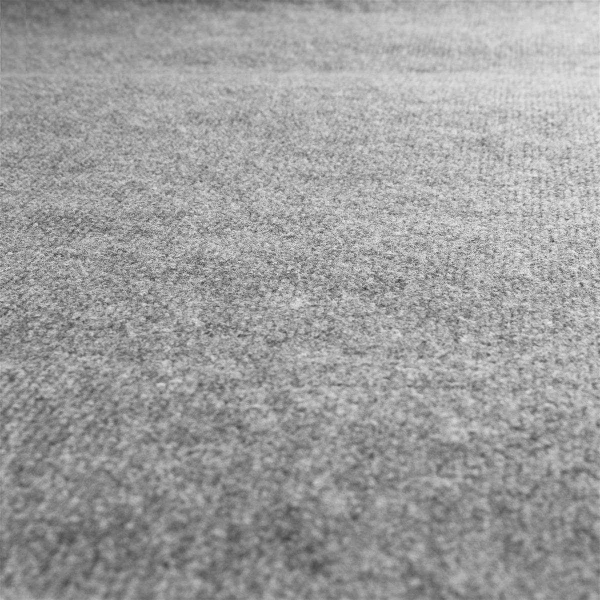 Nadelvliesteppich Rips MENORCA Meterware B1 zertifiziert- Grau - 1,00m x 1,00m, Primaflor-Ideen in Textil, rechteckig, Höhe: 2,5 mm